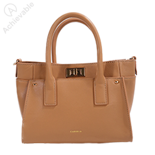 Mini Fashionable Twist Lock Tote Leather Bag For A Fashionable Look