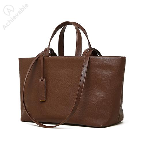Large Tote Bags for Women, Genuine Leather Satchel Handbags Purses with Anti-function Foot Pegs.